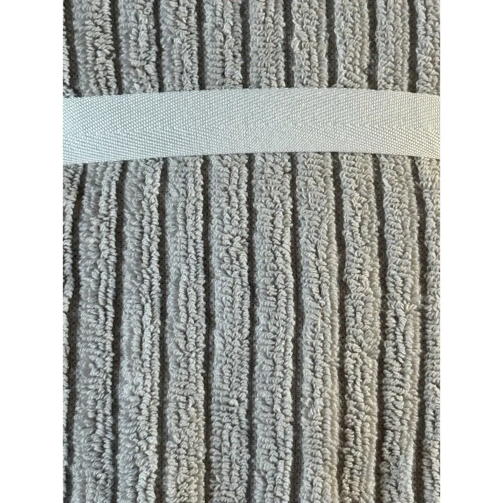 Rachel Zoe Hand Towels Striped Solid Bathroom Set of 2 Ivory Gray Textured 18x28